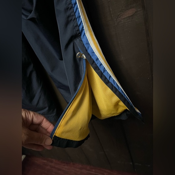 Abercrombie & Fitch Windbreaker Track Pants Mens XL Navy Lined Zip Ankle Y2K EUC - Picture 4 of 6